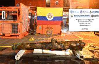 Un cañón y monedas de oro son recuperadas del Galeón San José